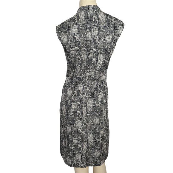 M.M. LAFLEUR The Aditi‎ Crackle sleeveless black white Pencil Career Dress 6 - Picture 3 of 13